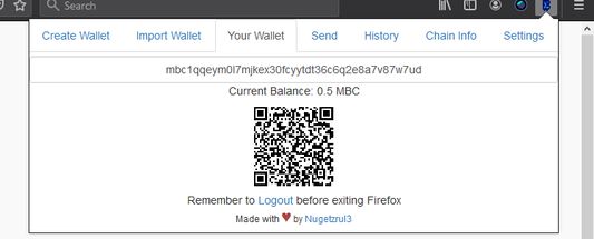 View your balance and scan qr code