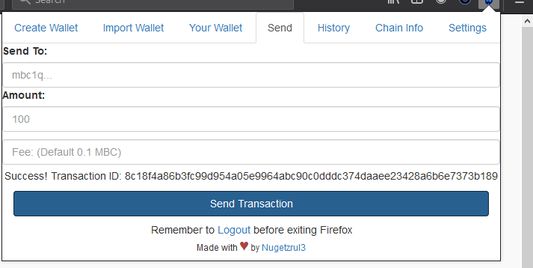 Send Microbitcoin to anyone in the world