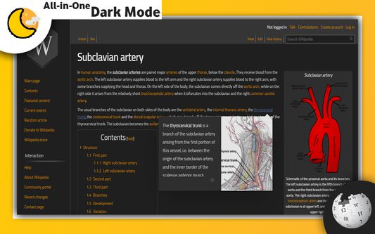 Wikipedia Dark Mode / Skin