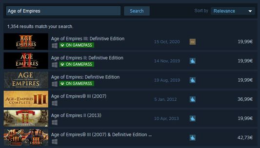 Steam Search