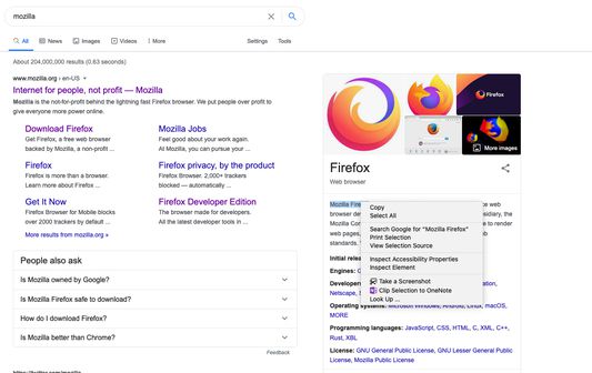 Look Up from context menu