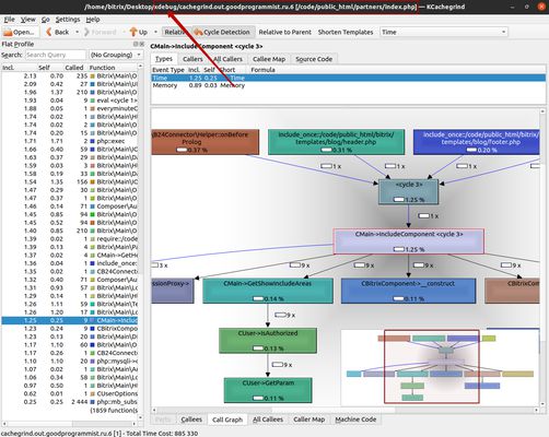 debug information example