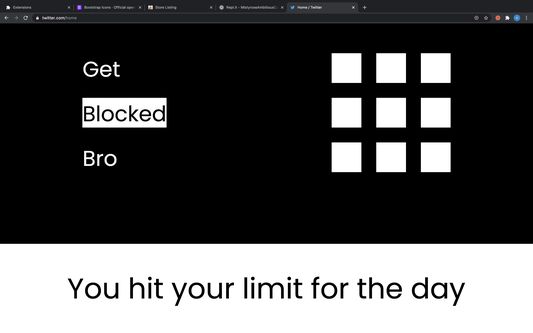 Block screen for hitting time limit