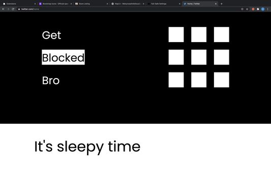 Block screen for bed time