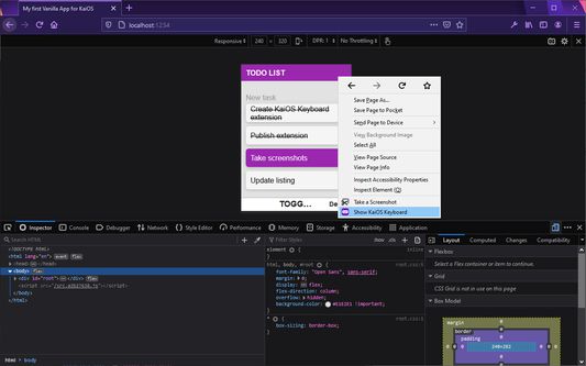 Screenshot showing context menu with