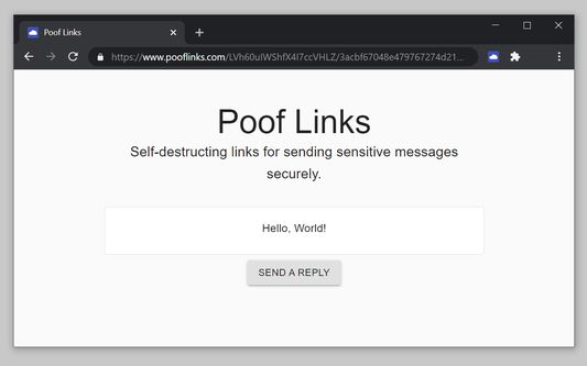 View message stored at provided link