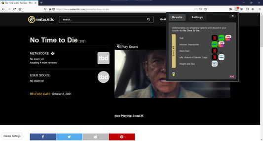 No results found - display similar movies (Metacritic)