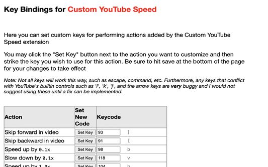 A picture of the new in 5.2.0 settings page for changing keybindings