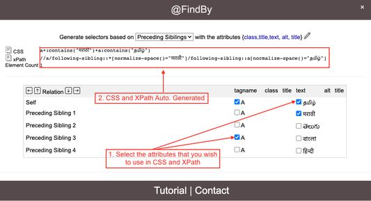 CSS and XPath Generation