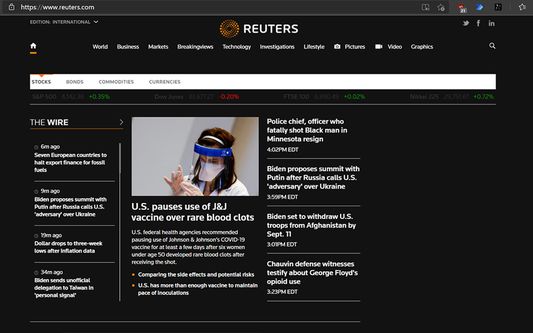 Reuters Dark Mode