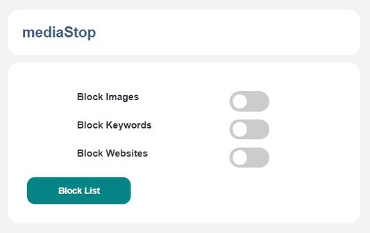 popup, just click add keywords to access the blocklist page.