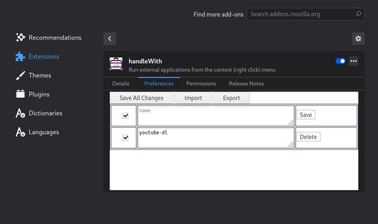 add protocol name in addon preferences