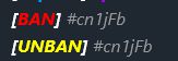 Banning and unbanning.