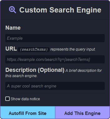 The extension's main popup