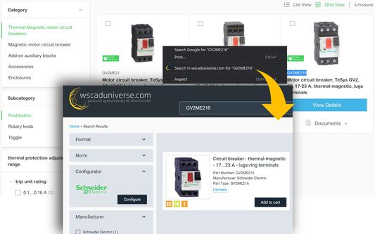 On any web page, highlight the search term and send it directly to wscaduniverse.com search.