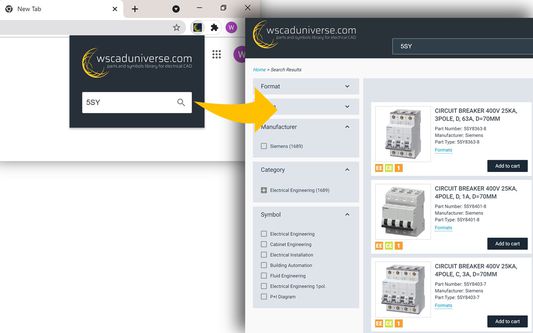 Or type the search term directly into the search window and send it to wscaduniverse.com search as well.