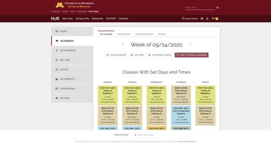 Add your calendar to Google calendar or export to another calendar.