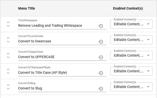 Screenshot showing configuration screen for utilities