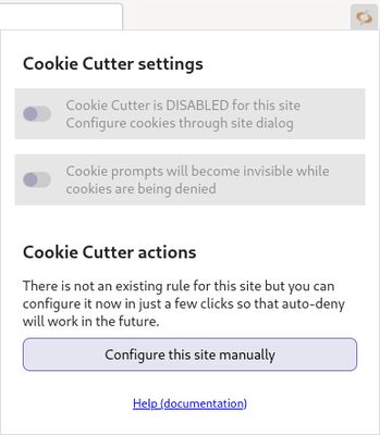 Site settings when a site rule is not present