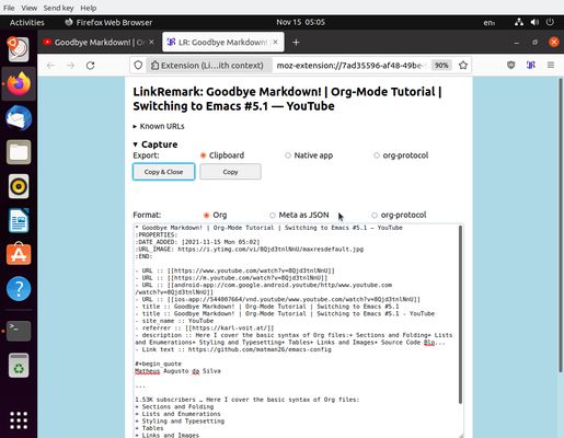Capture result on extension preview page