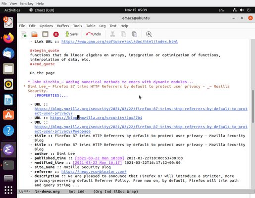 Result of capture with rich metadata in Emacs Org Mode