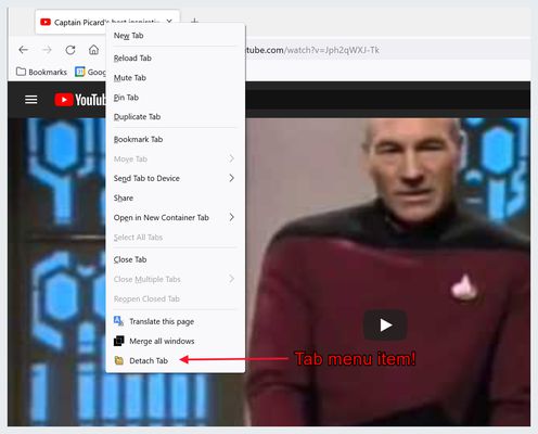 ...or detach tabs with a new option in the right-click menu!