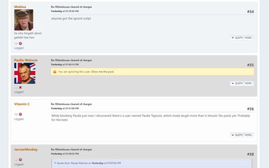While showing ignored posts, a new control allows you to unignore ignored users