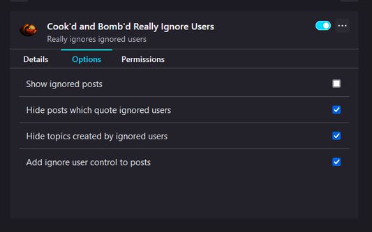 Extension options