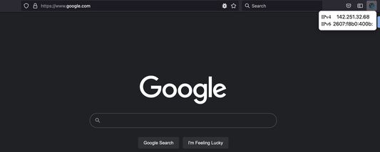 Displaying an IPv4 and IPv6 addresses for current website.