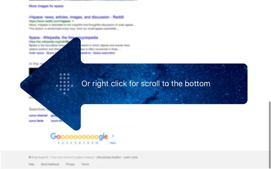 Or right click for scroll to the bottom.