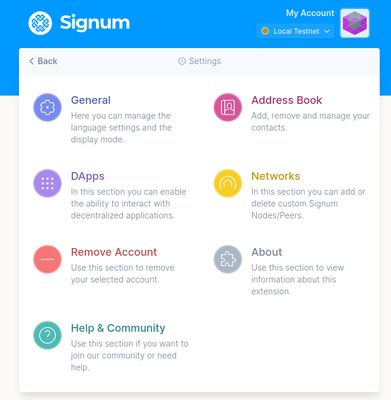 Various Features, like Localization, Account Management, DApp Permissions and much more