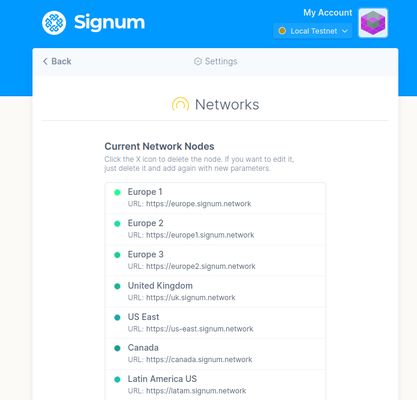 Network/Nodes Management