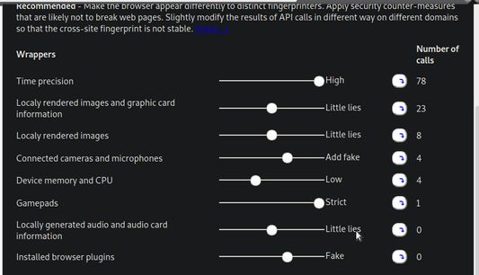 Detail view on APIs used by the visited page