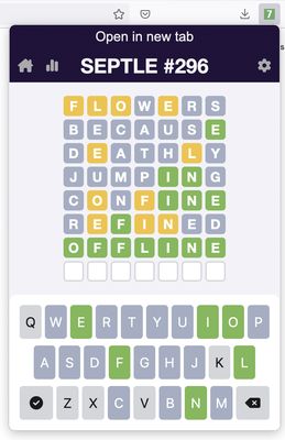Try to guess the seven letter word