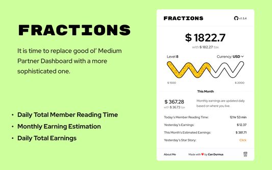 With daily view, you zoom in your earnings and see them from the eye of a hummingbird.