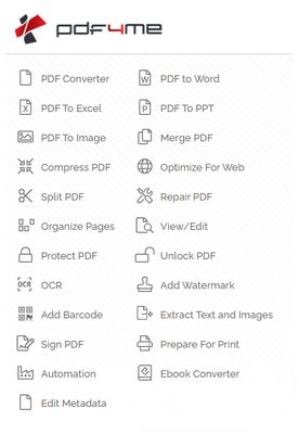 PDF4me Browser Plugin lets you quickly access a large number of document management tools. Easily convert to PDF and convert from PDF docs.