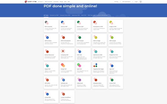 A quick access to an ultimate portal that enables you transform, manage and organize documents, PDFs and images with ease.