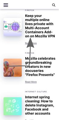 swipe from left to center and up to auto-scroll to the top of the page