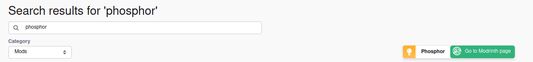 Modrinth redirect button when searching for a mod