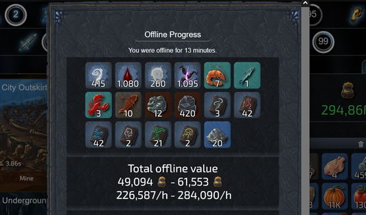 Total offline value