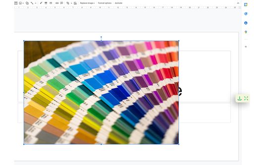 image zoom/download functionality on google slides
