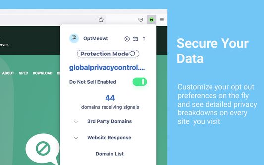 Install OptMeowt to tell websites that they should not share or sell your data