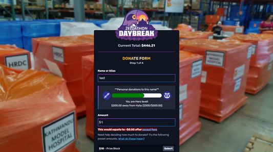 Donation page