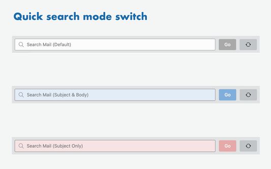 quick search mode switch