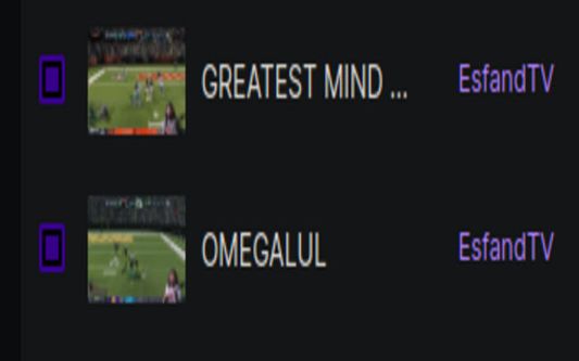 Example: 2 selected clips on the dashboard page.