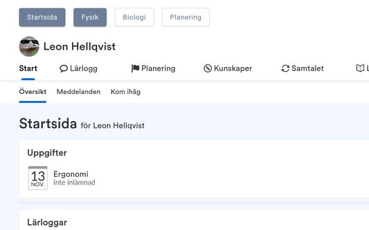 Shows Unikums startpage with the addon