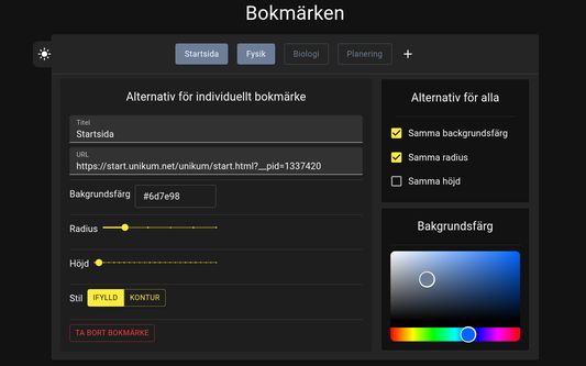 Shows the addon customizer