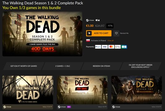 Fanatical with medium percentage of games owned