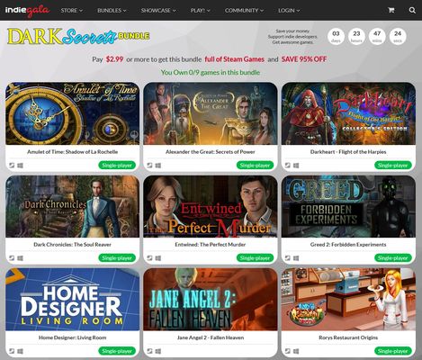Indie Gala with low percentage of games owned