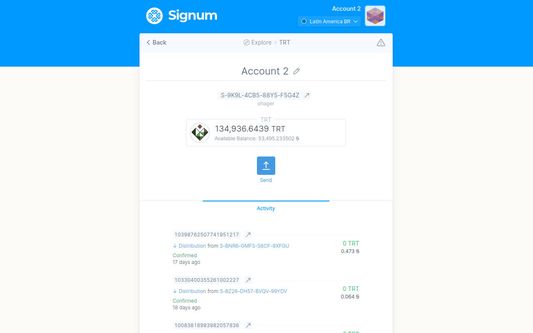 Showing your Token Activities